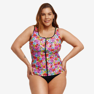 Funkita Form  Ladies Zip Front Tankinis Chlorine Resistant