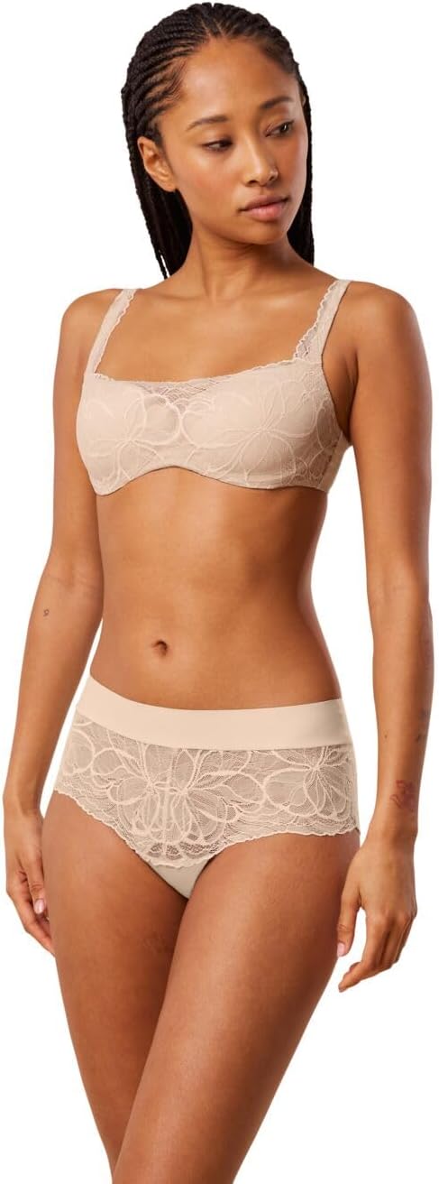 Triumph Body Make-Up Illusion Lace Balconette Bra (Nude Beige)