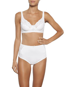 Caprice Cotton Wirefree Bras (White)