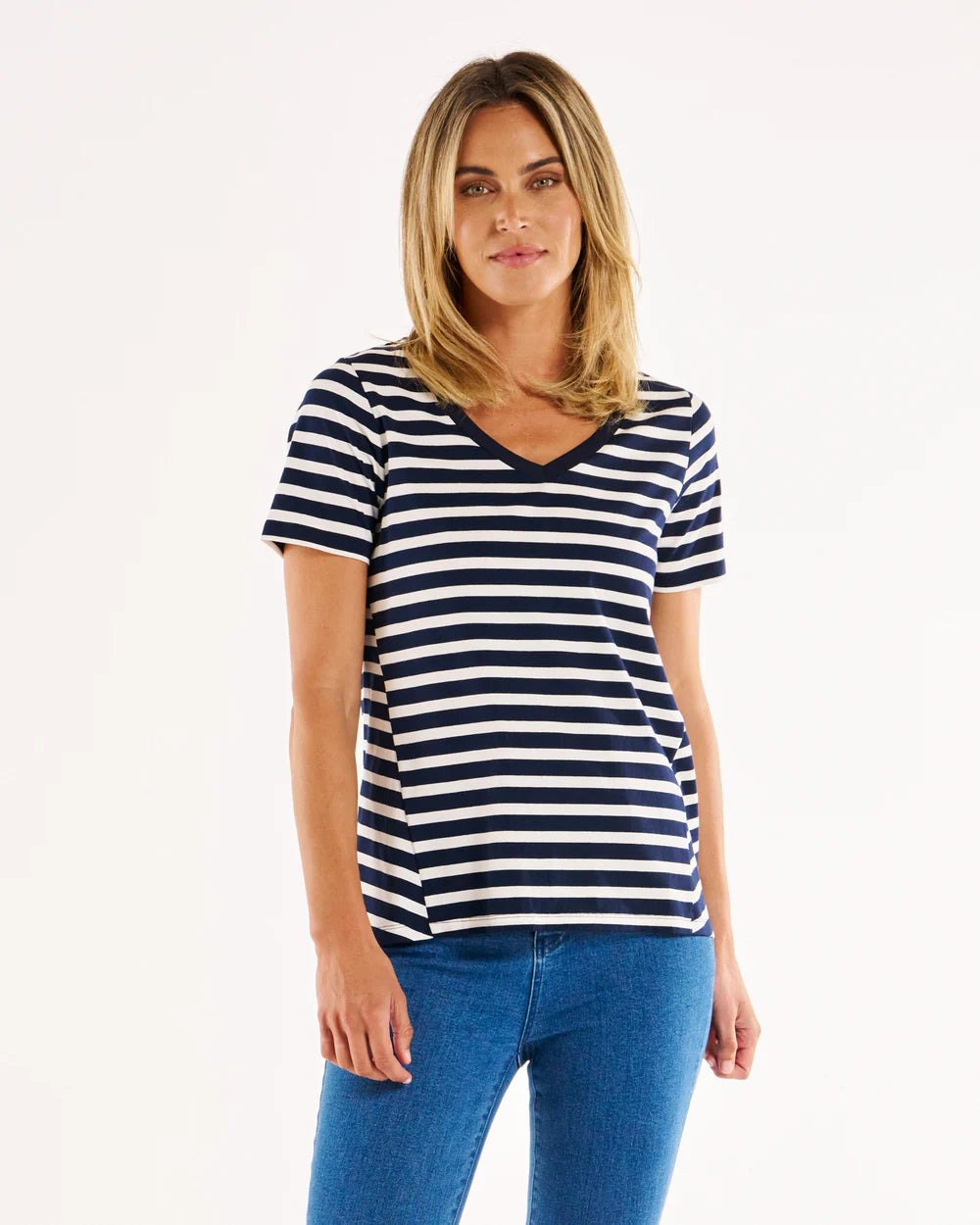 Betty Basics Luella Tee  BB1032 (Navy/Stripe)