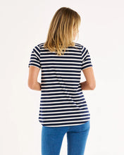 Load image into Gallery viewer, Betty Basics Luella Tee  BB1032 (Navy/Stripe)
