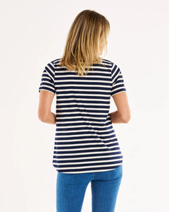 Betty Basics Luella Tee  BB1032 (Navy/Stripe)