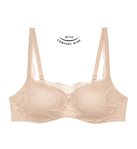 Triumph Body Make-Up Illusion Lace Balconette Bra (Nude Beige)