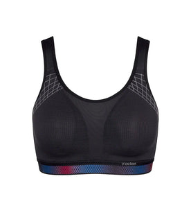 TRIUMPH TRIACTION CARDIO FLOW MINIMISER BRA  NO1 EX (BLACK)