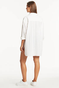 Sea Level Heatwave Cover Up Shirt (White)