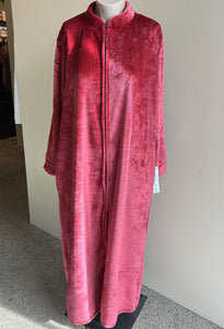 Essence Plush Fleece Zip Through Front Robe 680RZ (Ruby)