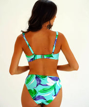 Load image into Gallery viewer, Moontide M8903BT Botanica Underwired Tie Front Bikini Top (Aqua)
