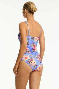 Sea Level Twist Front Tankini (Blue Hawaii)