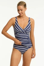 Load image into Gallery viewer, Sea Level Biarritz Cross Front Tankini (French Navy)
