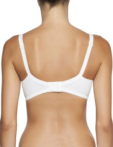 Caprice Cotton Wirefree Bras (White)