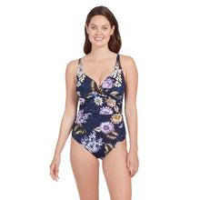 Load image into Gallery viewer, Zoggs Enigma Mystery Classic Back Swimsuit - Navy Floral
