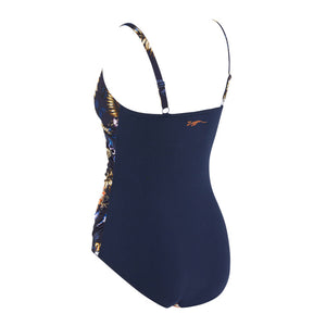 Zoggs Enigma Mystery Classic Back Swimsuit - Navy Floral