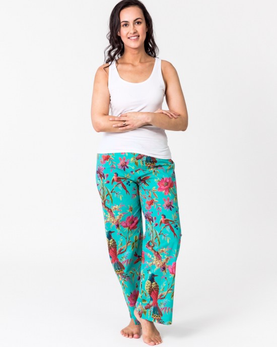 Floressents Paradise Lounge Pants with pockets (Black)(Aqua Green)(Hot Pink)