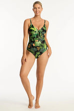 Load image into Gallery viewer, Sea Level Lotus Tie Front DD/E Cup Swimsuit
