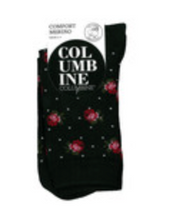 Load image into Gallery viewer, Columbine Merino Wool Comfort Sock ( flower dot )
