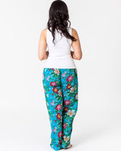 Load image into Gallery viewer, Floressents Pyjama Lounge Pants- Spring Bloom (Turquoise) (Sky Blue)(Natural)
